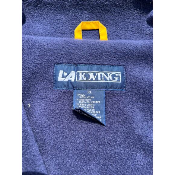 Y2K LA Loving Yellow Fleece Lined Full Zip Collared Jacket  – Size XL - Picture 2 of 7